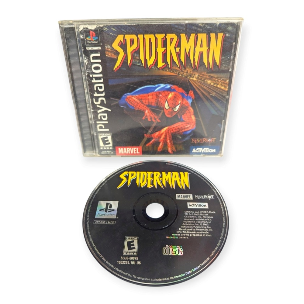 Spider-Man Sony PlayStation 1 PS1 Marvel Neversoft Activision 2000 SLUS-00875